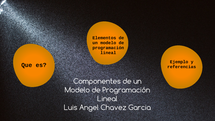 Componentes de un Modelo de Programación Lineal by Luis Chavez