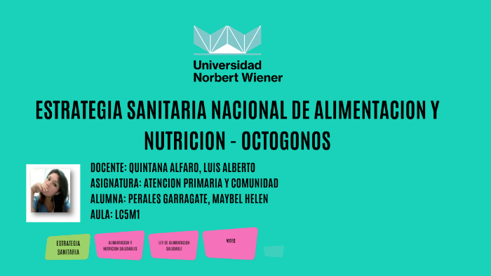 Estrategia Sanitaria Nacional De Alimentacion Y Nutricion Octogonos By Maybel Perales