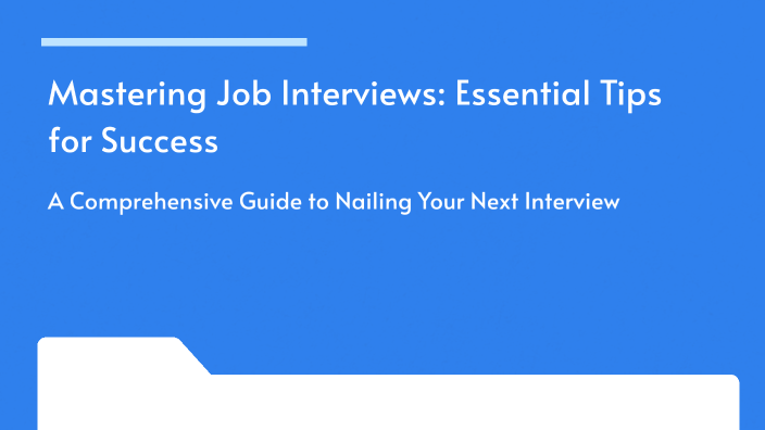 Mastering Job Interviews: Essential Tips for Success by Tyler Krogh on ...