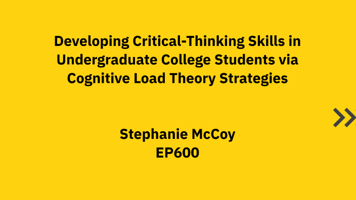 Enhancing Critical Thinking by Stephanie McCoy on Prezi