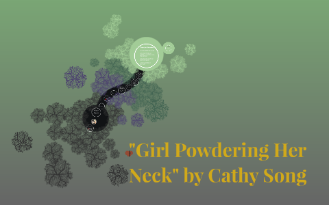 girl powdering her neck