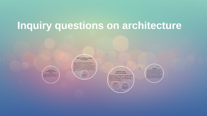 research questions on architecture