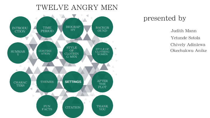 TWELVE ANGRY MEN by JUDITH MANN on Prezi