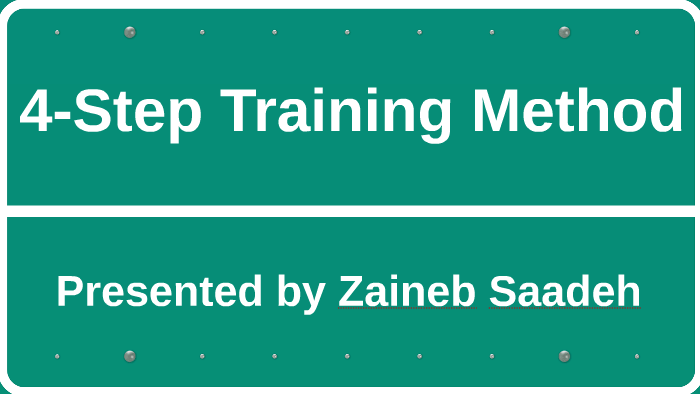 4 Step Training Method By Zaineb Saadeh