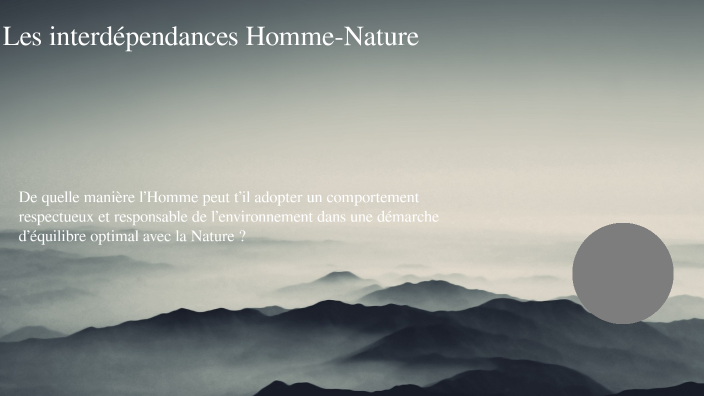 Les interdépendances Homme-nature by lila ouarti on Prezi