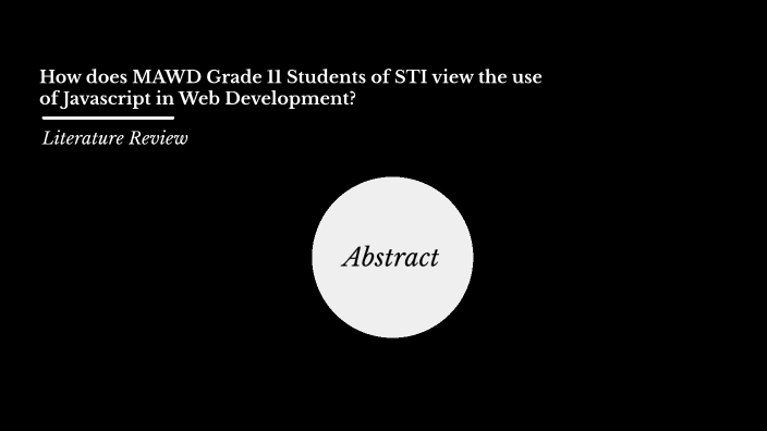 How does MAWD Grade 11 Students of STI view the use of Javascript in ...