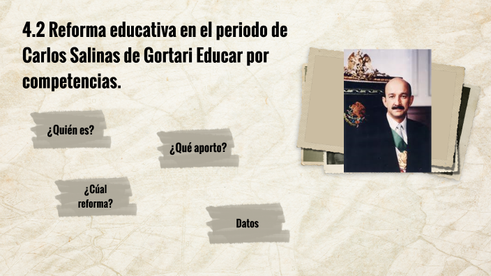 4.2 Reforma educativa en el periodo de Carlos Salinas de Gortari Educar