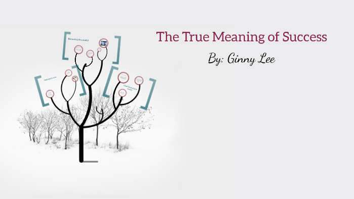 The True Meaning Of Success By Virginia Lee