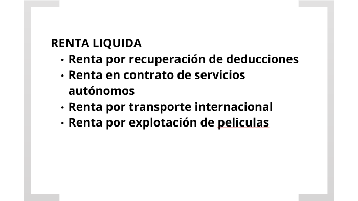 Renta liquida especial by jorge paredes on Prezi