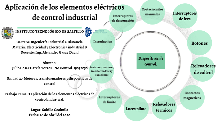 Aplicación de los elementos eléctricos de control industrial by Cesar
