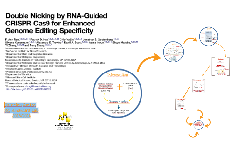 Double Nicking by RNA-Guided CRISPR Cas9 for Enhanced Genome by ...