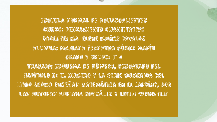 ¿Como enseñar matemática en el jardín? by Mariana Fernanda Gomez Marin
