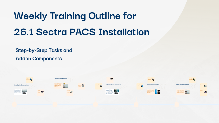 Weekly Training Outline for Sectra PACS Installation by Kenneth Boone ...