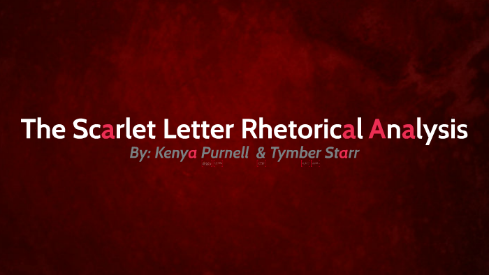 the scarlet letter rhetorical analysis essay
