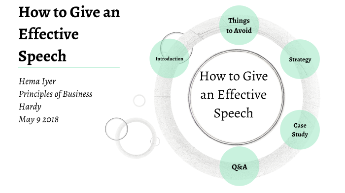 how to conduct a speech
