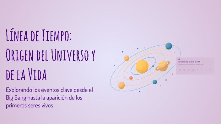 Línea de Tiempo: Origen del Universo y de la Vida by Daniel Samaniego ...