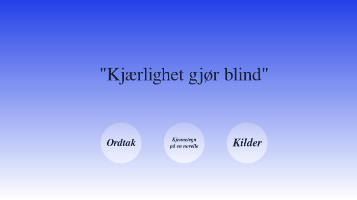 Kjærlighet Gjør Blind By Sofie Risvik On Prezi