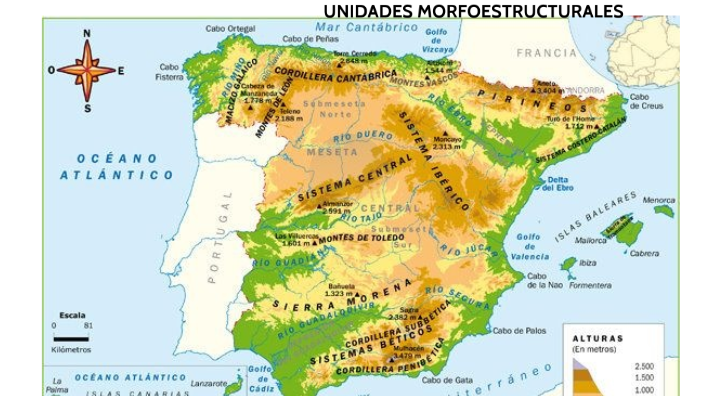 UNIDADES MORFOESTRUCTURALES DEL RELIEVE PENINSULAR by Inmaculada ...