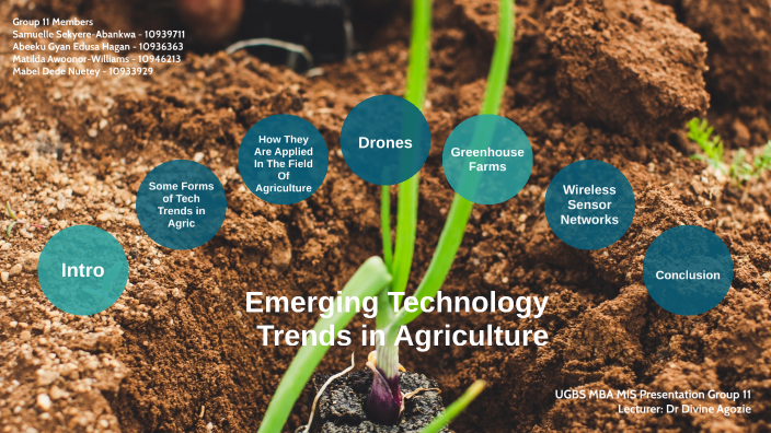 EMERGING TECHNOLOGY TRENDS - AGRICULTURE By HKT BB