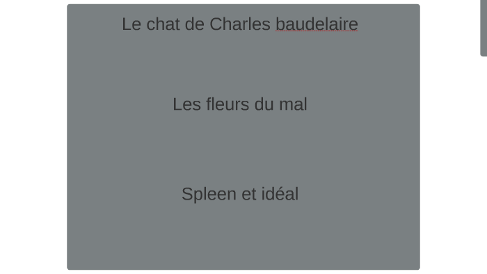 Le Chat De Charles Baudelaire Narcisse Mattelin Et Lambert Matthieu By Narcisse Mattelin