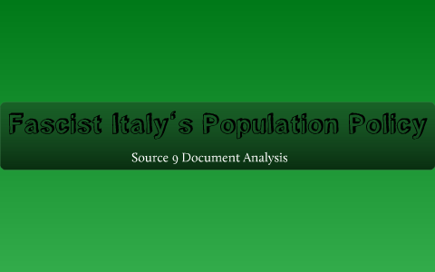 Impact of fascism in italy image