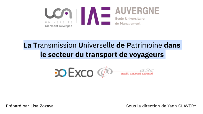 La Transmission Universelle de Patrimoine dans le secteur du transport