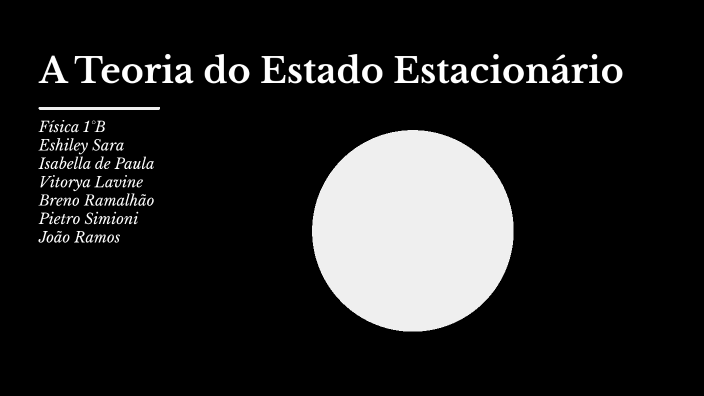 A Teoria Do Estado Estacionário By Eshiley Souza 4813