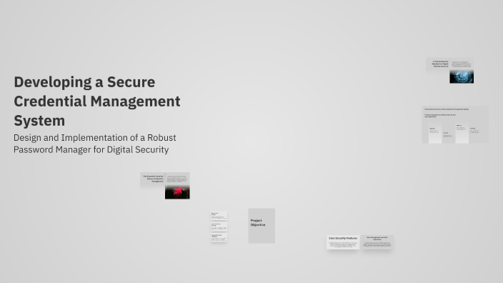 Developing a Secure Credential Management System by Anuraag R Bagepalli ...