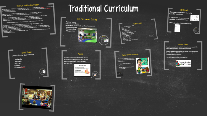 What Is Traditional Curriculum Pdf