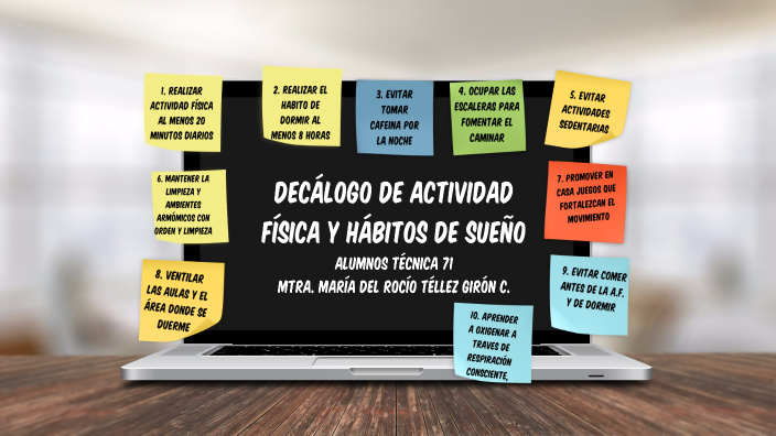 DECÁLOGO DE ACTIVIDAD FÍSICA Y HÁBITOS DE SUEÑO by María del Rocío