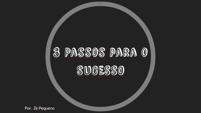 3 Passos para o SUCESSO by Felipe Lima on Prezi
