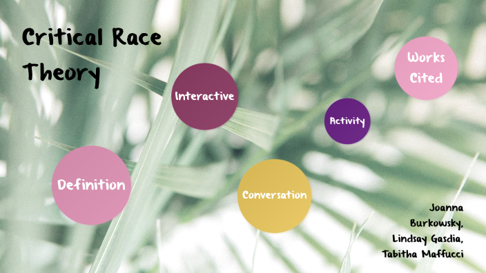 Critical Race Theory By Joanna Burkowsky