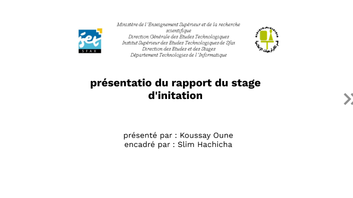 presnatation du stage d'initiation by Koussay Oune on Prezi