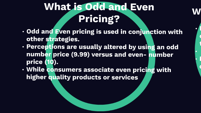 Even vs. Odd Pricing by James Aumiller on Prezi