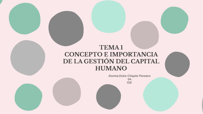 TEMA 1 CONCEPTO E IMPORTANCIA DE LA GESTIÓN DEL CAPITAL HUMANO by Dulce ...