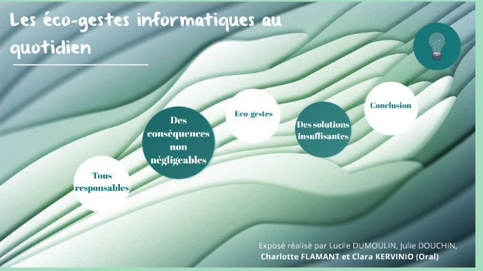 Les éco-gestes informatiques au quotidien by Lucile Dumoulin on Prezi