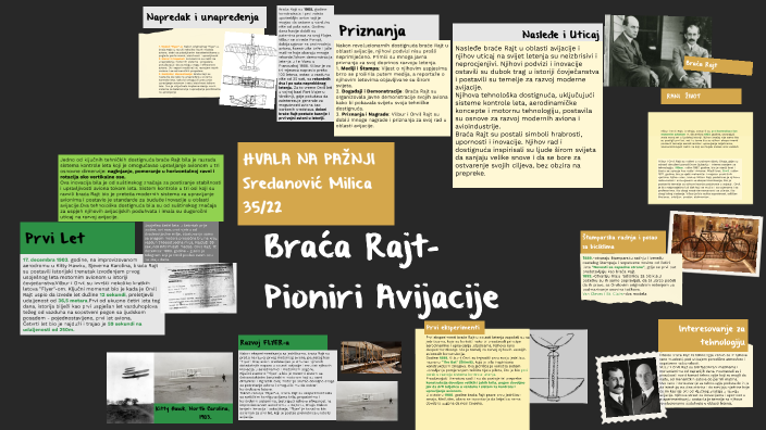 Braća Rajt - Pioniri Avijacije by Milica Sredanovic on Prezi