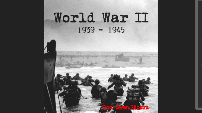 Spreekbeurt over de Tweede Wereldoorlog by swen rijpstra