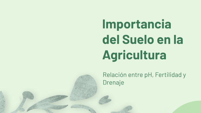 Importancia del Suelo en la Agricultura by pepe mr. coni torres on Prezi
