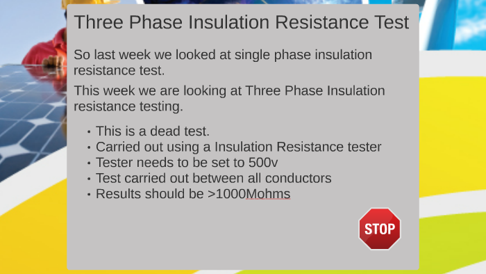 Three Phase Insulation Resistance Test By Mr A Ndrewwiggins On Prezi