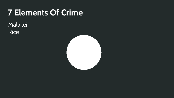 7 Elements Of Crime by Malakei Rice on Prezi