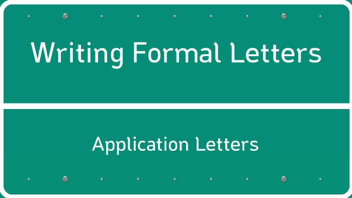 Writing Formal Letters by 아름 이