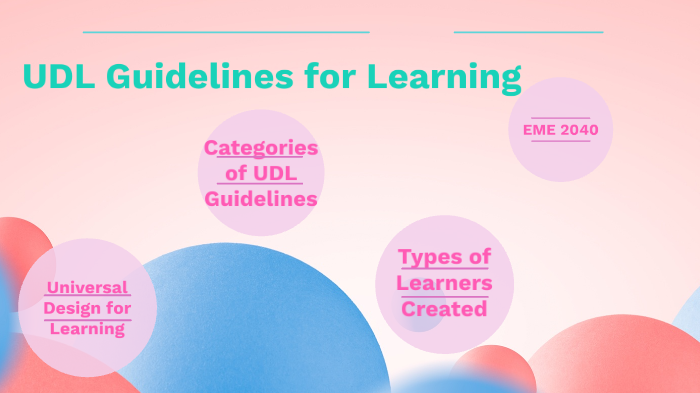 UDL Guidelines for Learning by McKenzie Steuerer on Prezi