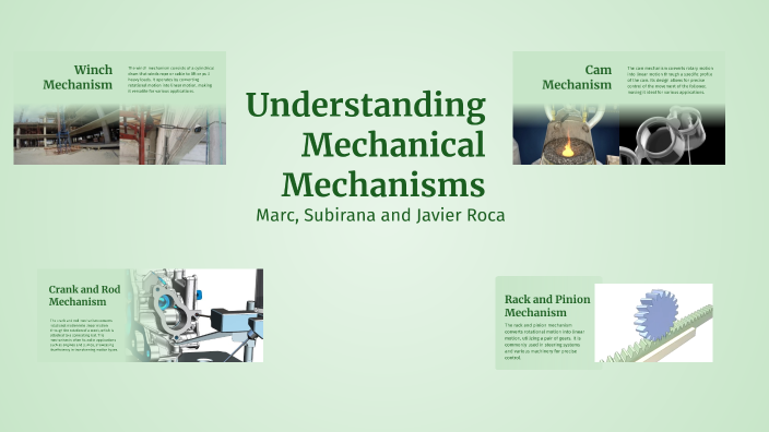 Understanding Mechanical Mechanisms by Javier Roca López on Prezi