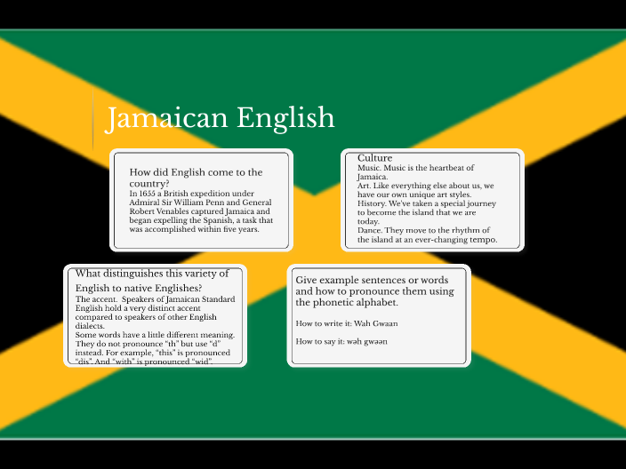 Jamaican English By Matea Danielsen On Prezi Jamaican English By Matea Danielsen On Prezi
