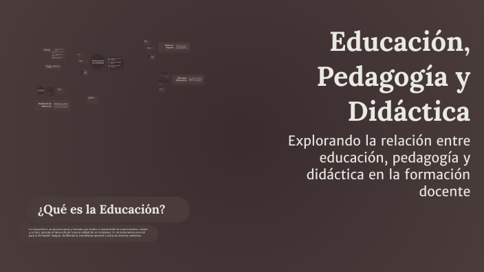 Educación, Pedagogía y Didáctica by on Prezi