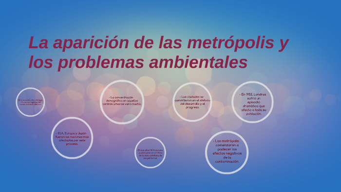La aparicion de las metropolis y los problemas ambientales by Vanessa