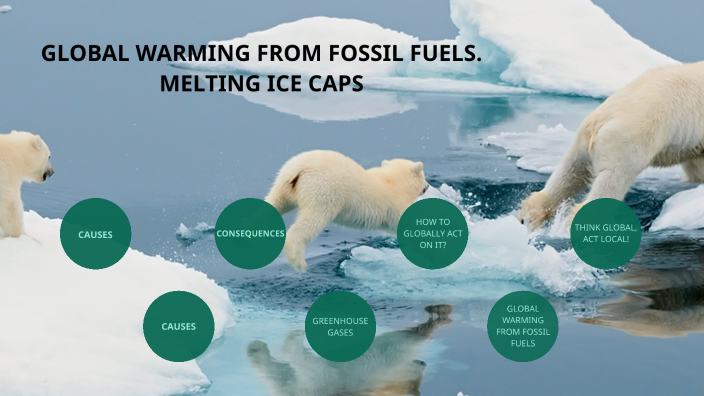 Global warming from fossil fuels. Melting ice caps by Javier Fernández ...