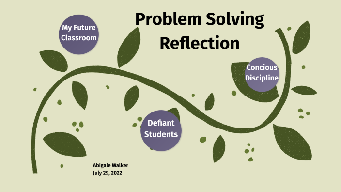 problem solving strategies reflection