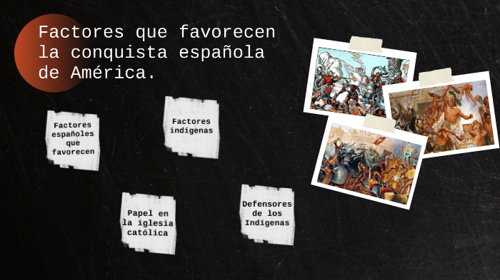 Factores que favorecen la conquista española de América. by Paola